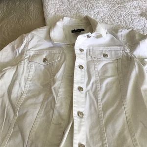 White jean jacket